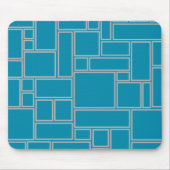 Aquamarine Rechtecke Mousepad (Vorne)