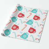 Aquamarine Red Hot Chocolate Weihnachten Geschenkpapier (Ungerollt)
