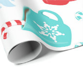 Aquamarine Red Hot Chocolate Weihnachten Geschenkpapier (Rolleneckpunkt)