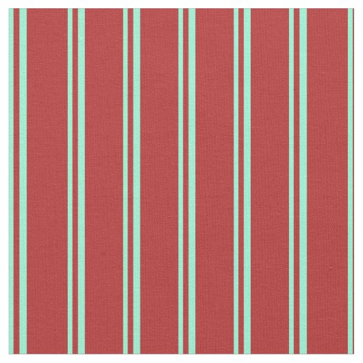 Aquamarine & Red Lines Stoff (Nahaufnahme)