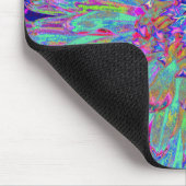 Aquamarine Regenbogen Farbe Abstrakt Dahlia Blume Mousepad (Ecke)