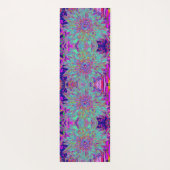 Aquamarine Regenbogen Farbe Abstrakt Dahlia Blume Yogamatte (Rückseite)