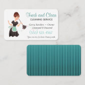 Aquamarine Reinigungskarte für Haushaltshäuser Visitenkarte (Vorne/Hinten)