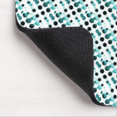 Aquamarine Retro-Blasen Mousepad (Ecke)