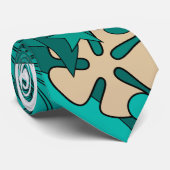 Aquamarine Retro Krawatte (Gerollt)