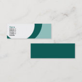 aquamarine retro Ringe Mini Visitenkarte (Vorne/Hinten)