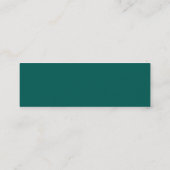 aquamarine retro Ringe Mini Visitenkarte (Rückseite)