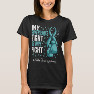 Aquamarine Ribbon Freund Sucht Erholung Bewusstsei T-Shirt