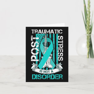 Aquamarine Ribbon Post Traumatic Stress Flag Ptsd Karte