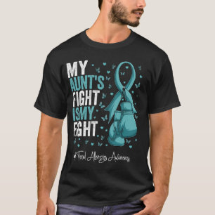 Aquamarine Ribbon Tante Food Allergien Sensibilisi T-Shirt