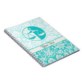 Aquamarine Richtskala Notizblock (Rechte Seite)