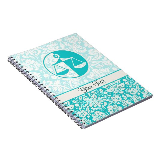 Aquamarine Richtskala Notizblock (Rechte Seite)