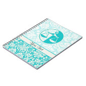 Aquamarine Richtskala Notizblock (Linke Seite)