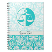 Aquamarine Richtskala Notizblock (Vorderseite)