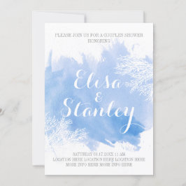 Aquamarine-Riff Hochzeitspaare duschen Einladung