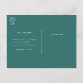 Aquamarine Rock'n'Roll Star Geburtstagsfeier Einladungspostkarte (Rückseite)