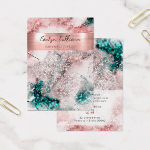 Aquamarine, rosa Halskette