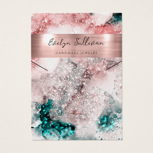 Aquamarine, rosa Halskette (Vorderseite)