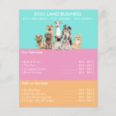 Aquamarine Rosa Preisliste für Hunde Flyer (Vorne)