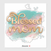 Aquamarine Rosa- und Gold-Glitzer-Typografie der g Aufkleber (Blatt)