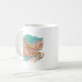 Aquamarine Rosa- und Gold-Glitzer-Typografie der g Kaffeetasse (Vorderseite Links)