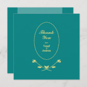 Aquamarine Rose Dankeskarte (Vorne/Hinten)