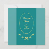 Aquamarine Rose Dankeskarte (Vorderseite)