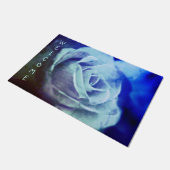 Aquamarine Rose Door Mat Fußmatte (Schrägansicht)