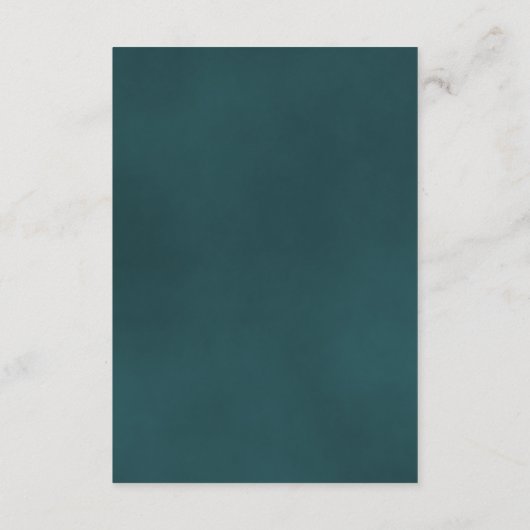 Aquamarine Rose Elegante Hochzeitdetails QR-Code Begleitkarte (Rückseite)