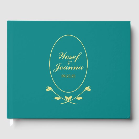 Aquamarine Rose Gästebuch (Vorderseite)