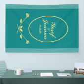 Aquamarine Rose Hochzeitsbanner Banner (Messe)