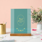 Aquamarine Rose Hochzeitssymbol Acrylschild (Hochzeit)