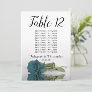 Aquamarine Rose Hochzeitstisch Seekarte groß