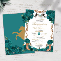 Aquamarine Rose Land Western Charro Quinceanera