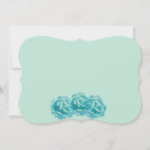 Aquamarine Rose Muttertag Brunch Einladung (Rückseite)