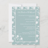 Aquamarine Rose Probe Abendessen Einladung (Vorderseite)