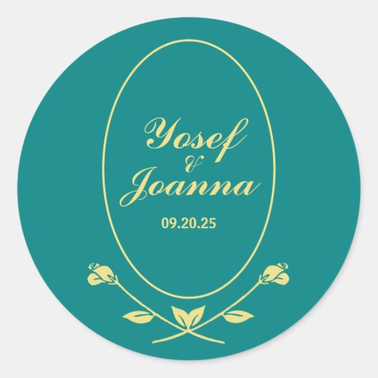 Aquamarine Rose Runder Aufkleber (Vorderseite)