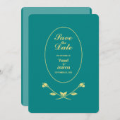 Aquamarine Rose Save The Date (Vorne/Hinten)