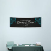 Aquamarine Rose Schwarz-Gotik-Hochzeit Banner (Messeveranstaltung)