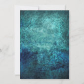 Aquamarine Rosenstrahlen Geburtstagsparty Einladung (Rückseite)