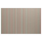 Aquamarine, rot und hellgelb farbiges Muster Stoff (Yard (91,4 cm))