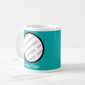 Aquamarine Round-Foto- und Text-Tasse - Erstellen Kaffeetasse (Vorderseite Links)