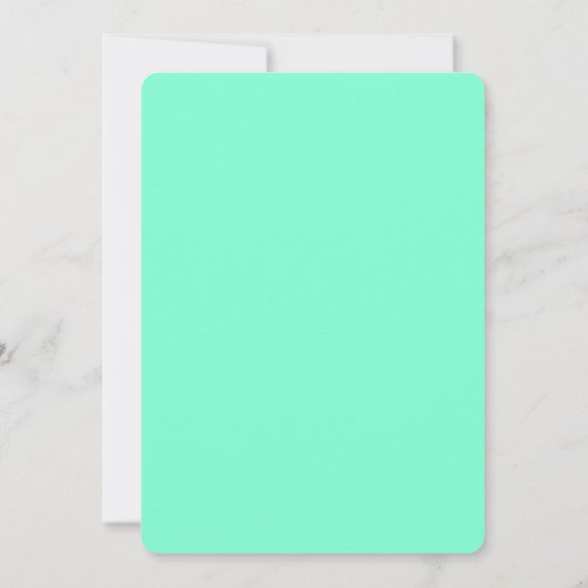 Aquamarine Rounded Invitations - Custom Designs Einladung (Rückseite)