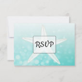 Aquamarine RSVP-Karte RSVP Karte (Rückseite)