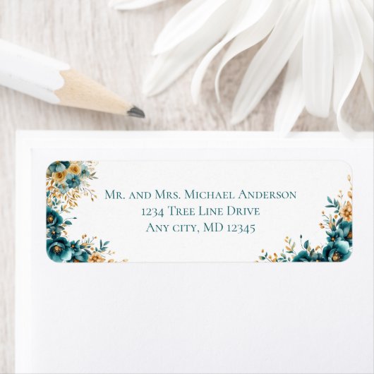 Aquamarine Rücksendeadresse des Aquarells (Insitu)