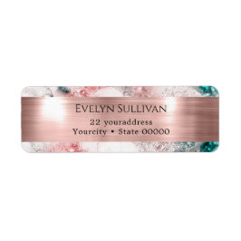 Aquamarine Rücksendeadresse in Rosa