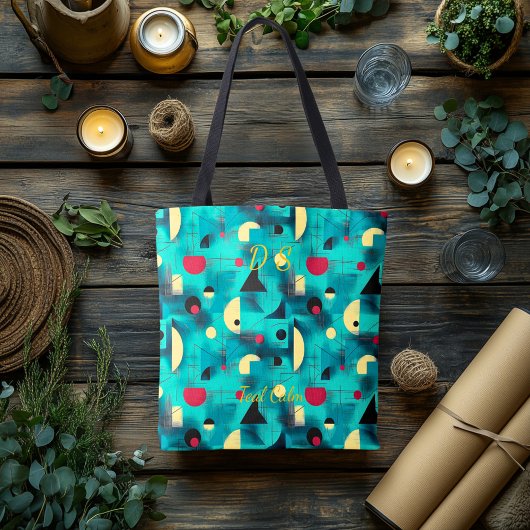 Aquamarine Ruhe Abstrakt - modern in Aquamarin, ge Tasche