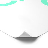 Aquamarine Ruhe bewahren und weiter tragen Poster (Ecke)