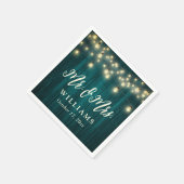 Aquamarine rustikale Holzwinger-Leuchten Mr. und M Serviette (Ecke)