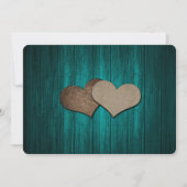 Aquamarine rustikale Mason Jar String Lights Wood  Save The Date (Rückseite)